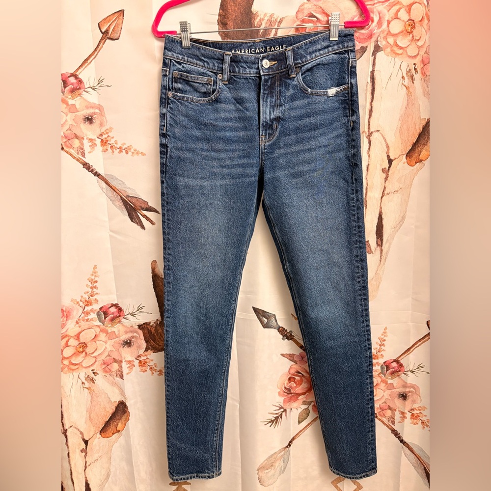 Size 4 long American Eagle Outfitters Women's Dark Blue Skinny Jeans